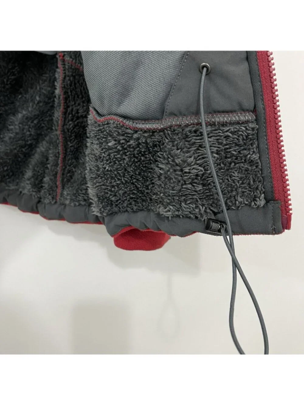 The North Face Red Sherpa Lined Chimborazo Zipper Front Jacket